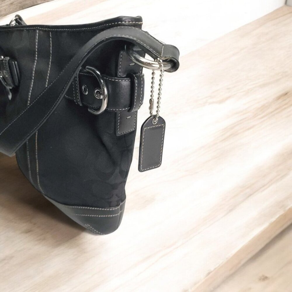 COACH Y2k  Small Duffle Shoulder bag in black - Picture 7 of 11